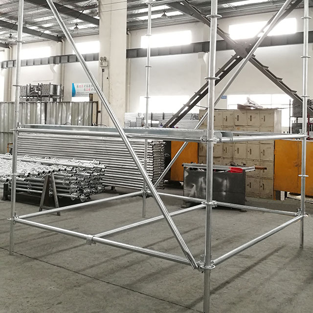 Padrão de andaimes de aço galvanizado vertical para sistema de toque