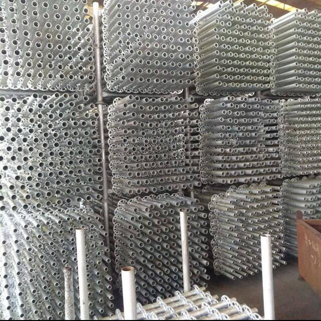 Padrão de andaimes de aço galvanizado vertical para sistema de toque